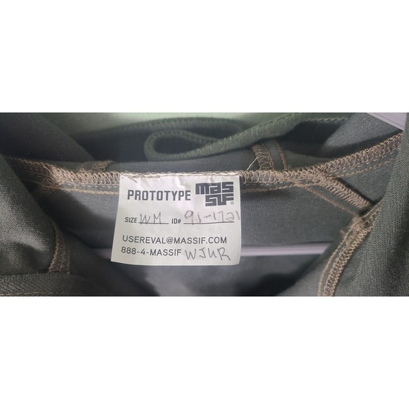 Massif Prototype Jacket Green Full Zip Hooded Size WM Women's Medium Raglan - Picture 6 of 8